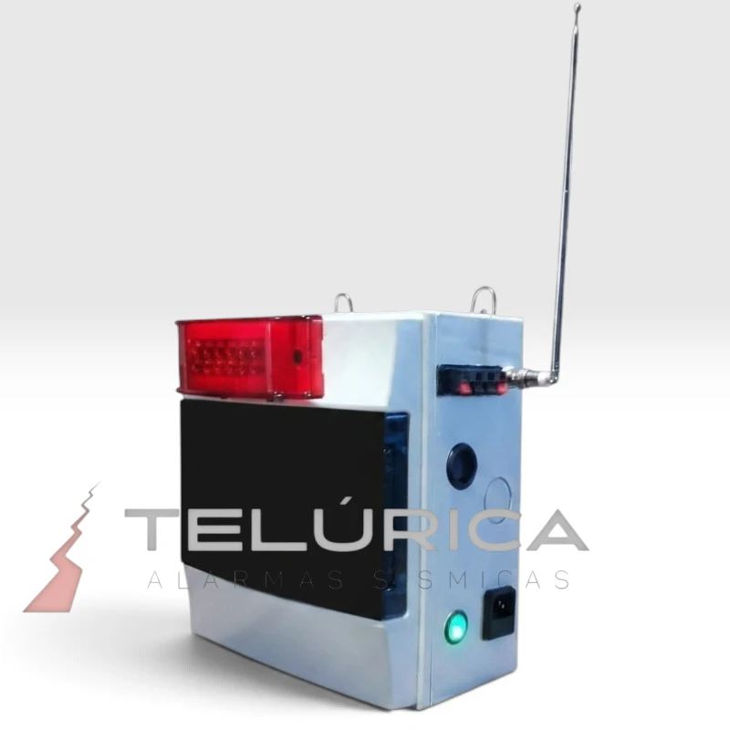 Gabinete de Alertamiento Sísmico TLG-04 sin altavoces vista lateral derecha